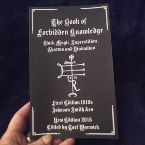 The Book Of Forbidden Knowledge~Black Magic-Superstition~Charms and Divination-Gray or Black cover