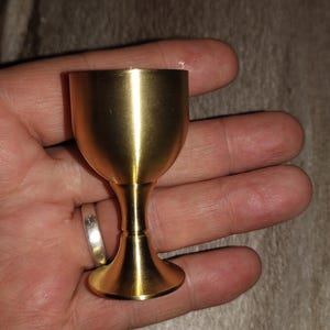 Brass Chalice-Mini Chalice-Travel Altar Chalice-Plumper version has sold out image 1