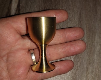 Brass Chalice-Mini Chalice-Travel Altar Chalice-Plumper version has sold out