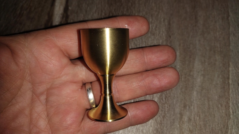 Brass Chalice-Mini Chalice-Travel Altar Chalice-Plumper version has sold out image 1