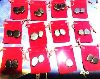 Lodestones-Male and Female Magnetite Magnets-Bag color May Vary