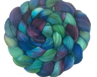 Fairy Tale Hand Dyed Wool Roving/Merino Silk Roving/Spinning/Felting