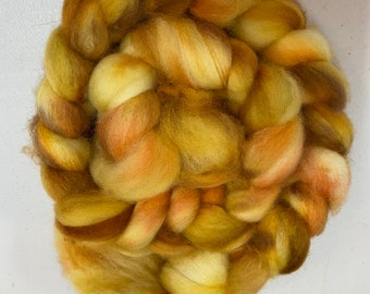 Licht stro hand geverfd wol Roving/BFL Roving/blauw geconfronteerd Leicester Roving/spinnen/vilten