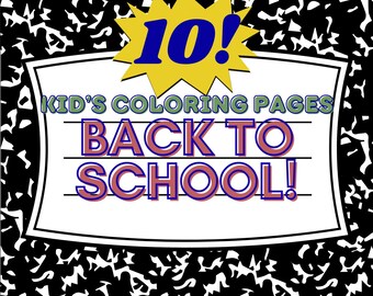 Back To School Collection, School Theme Coloring Pages Package, For Elementary Kids