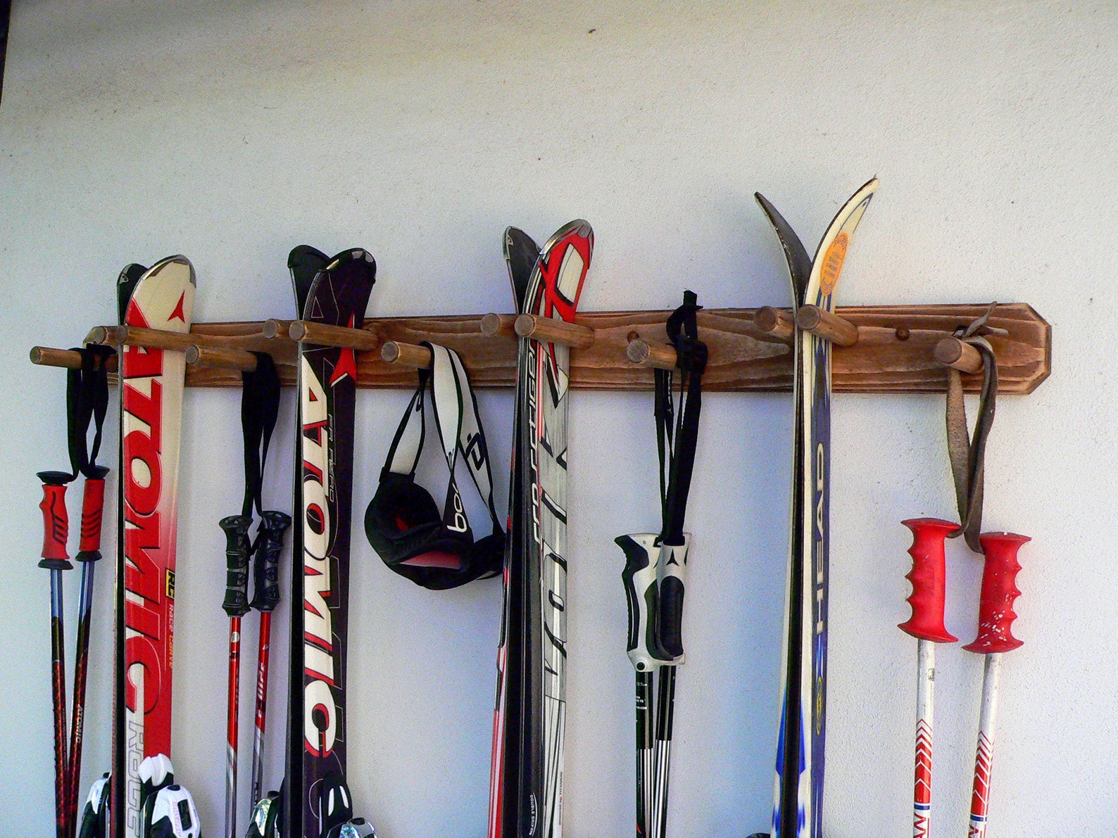 Support de ski vertical en bois mural Support de ski Local à Etsy France