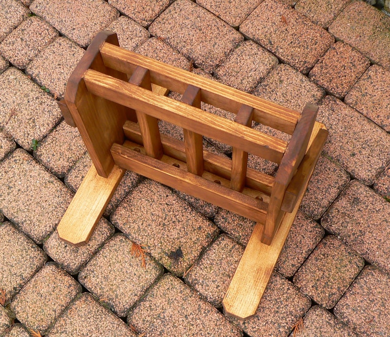 Wooden Ski Freestanding Rack for 4 Pairs of Cross Country Etsy