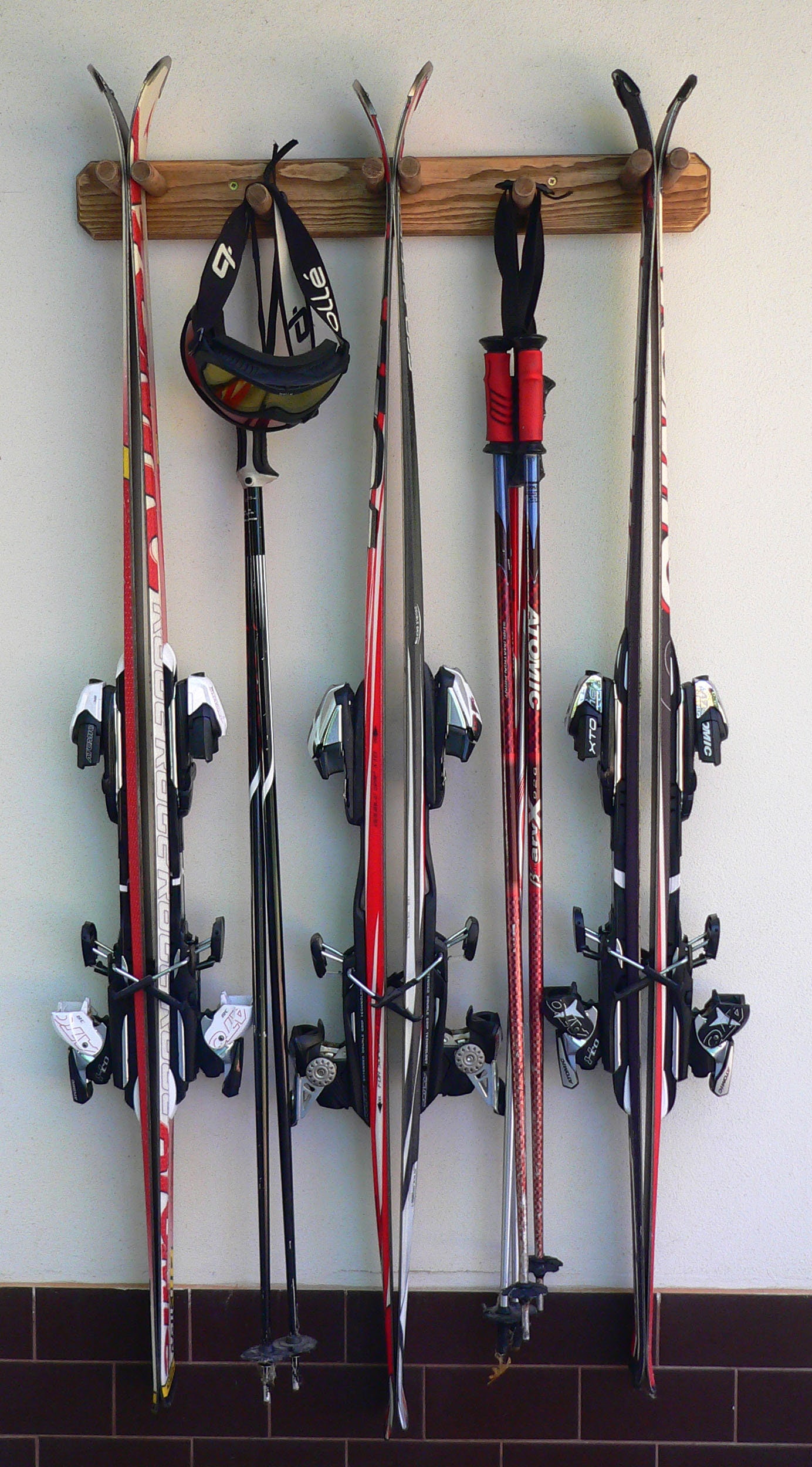 Wandmontiertes Holz vertikalEr Skiständer 3 Paar Skihalter | Etsy