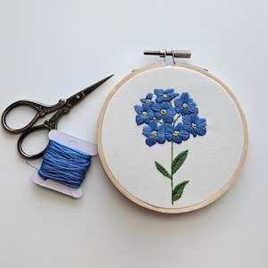 NEW PATTERN Forget Me Not Embroidery Pattern. Miscarriage and infant loss remembrance. Memorial craft. image 1