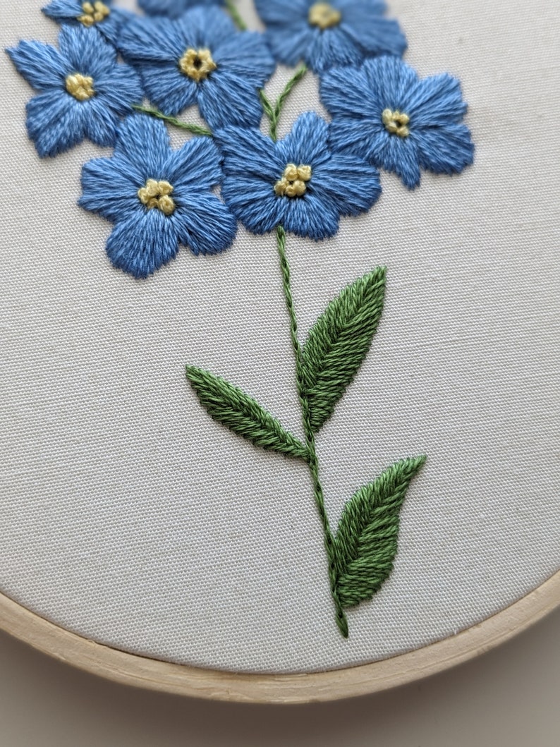 NEW PATTERN Forget Me Not Embroidery Pattern. Miscarriage and infant loss remembrance. Memorial craft. image 3