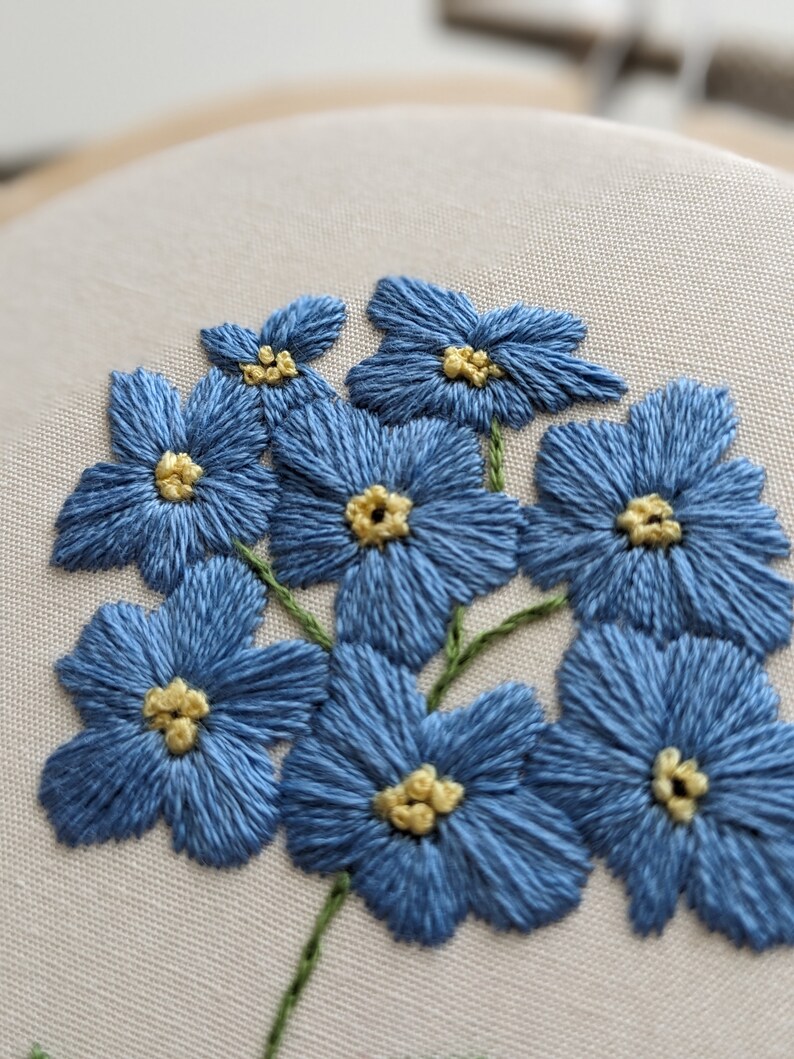 NEW PATTERN Forget Me Not Embroidery Pattern. Miscarriage and infant loss remembrance. Memorial craft. image 2