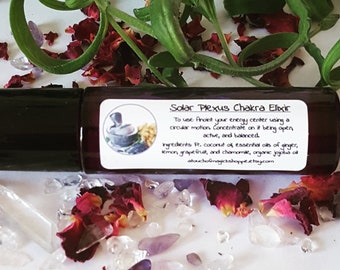 Solar Plexus Chakra Elixir, Ritual Oils, Chakra Oil, Chakra Healing, Essential Oil Blends, Chakra Balancing, Spiritual Gifts