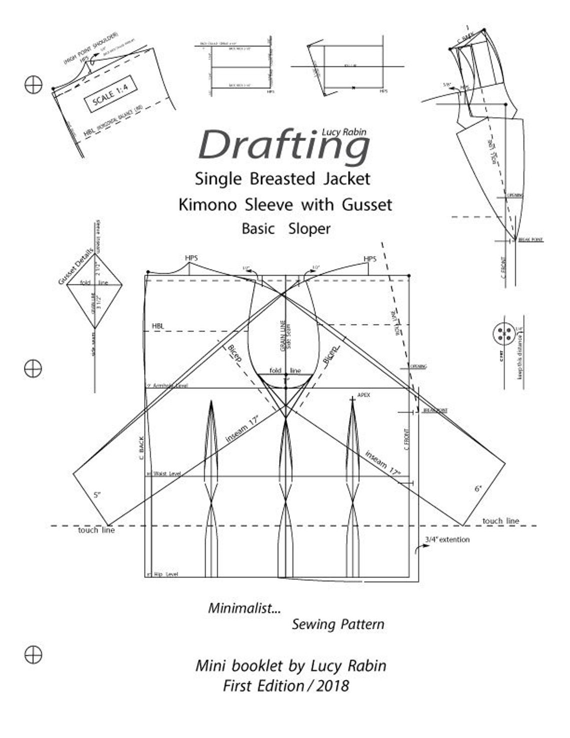 Drafting Kimono Sleeve with Gusset Women's Single Breasted Etsy