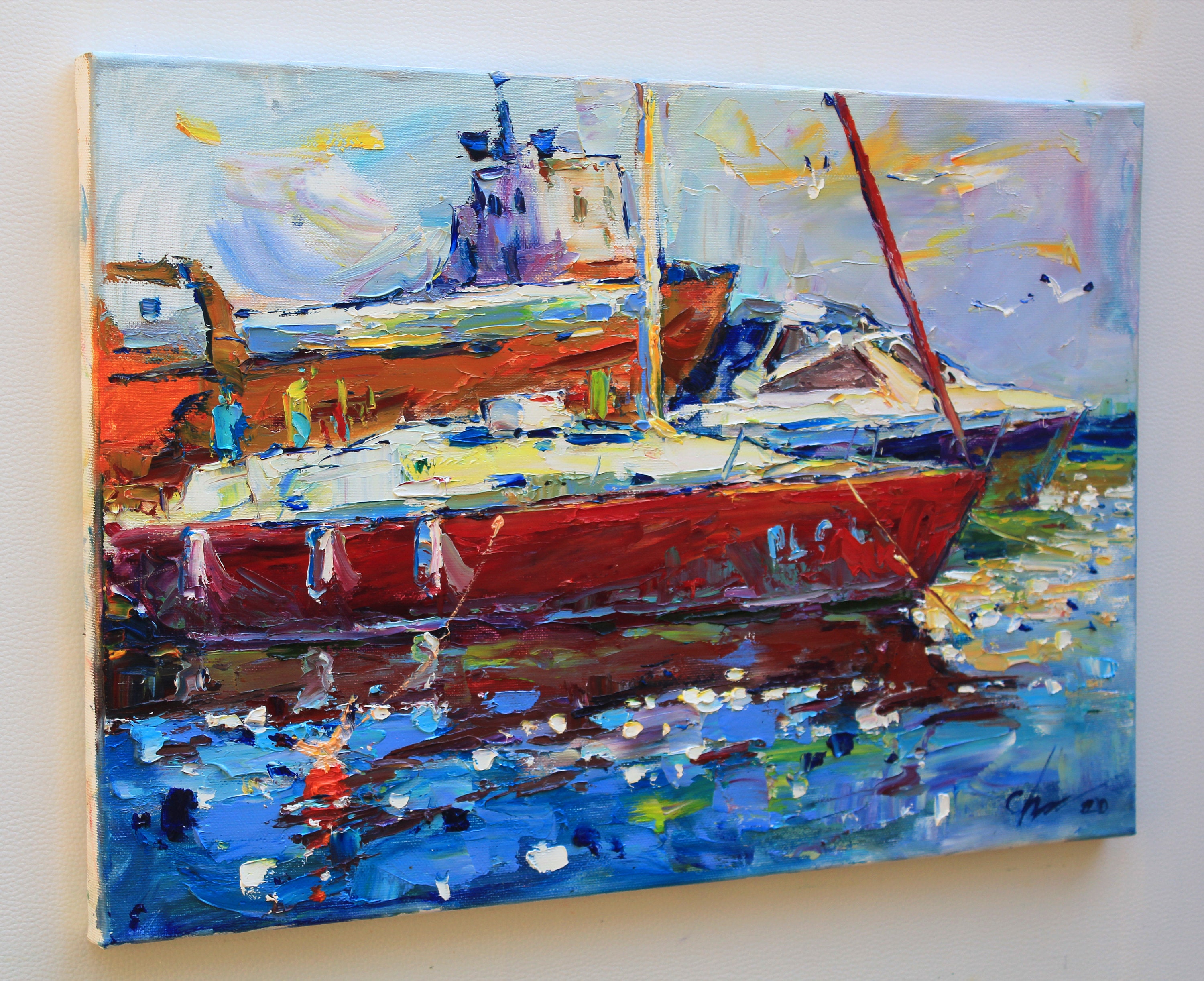 Ocean wall art canvas Large ocean wall art Abstract fine | Etsy