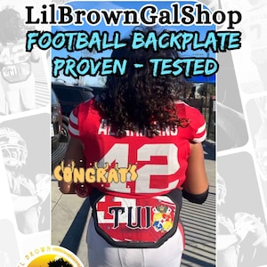 CUSTOM Football Backplate | Protection Gear | Swag | League | American Football | Flag image 3