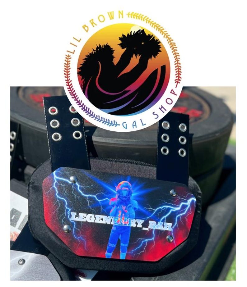 CUSTOM Football Backplate | Protection Gear | Swag | League | American Football | Flag image 2