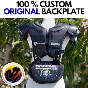 CUSTOM Football Backplate | Protection Gear | Swag | League | American Football | Flag image 1