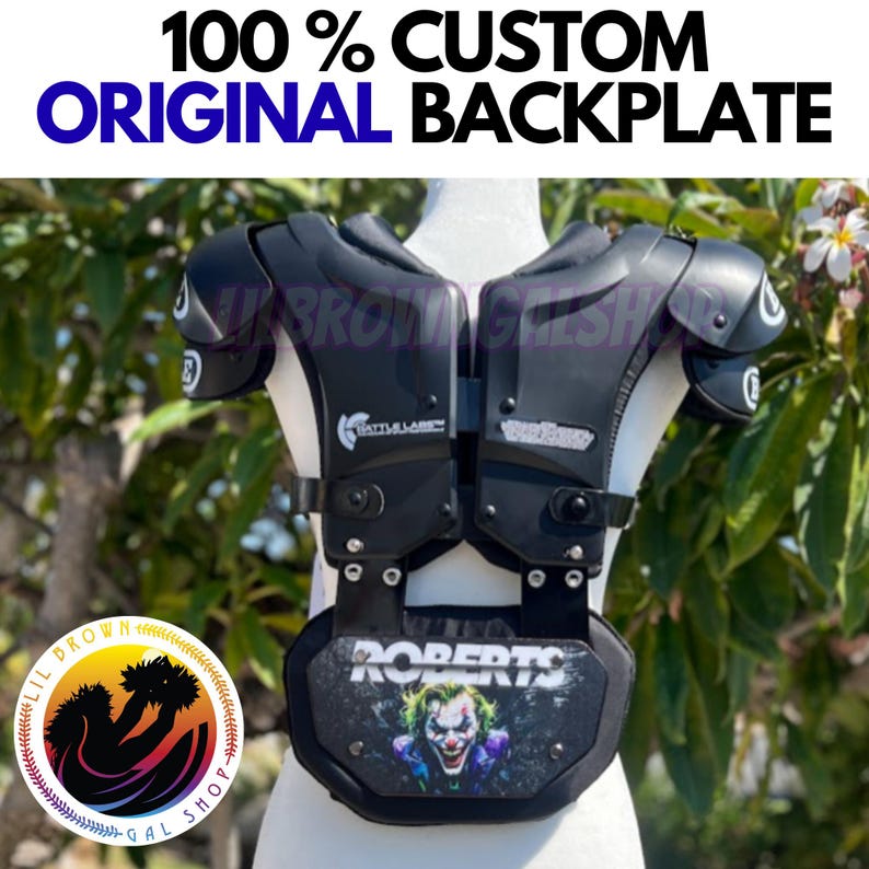 CUSTOM Football Backplate | Protection Gear | Swag | League | American Football | Flag image 1