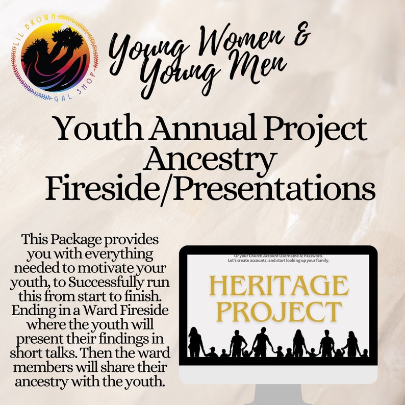 LDS Youth Annual Ancestry Project Ward Fireside Template and Planning YM/YW Ward Stake Presidency Young Women, Young Men image 1