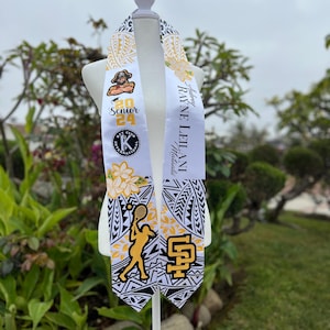 Graduation Stole - Tribal | Flags | Sports | Honors - Polynesian Inspired - High School | College