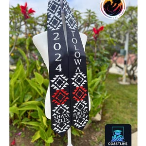 Estola de nativos americanos - Tribal / Banderas / Deportes / Honores - Escuela secundaria / Universidad