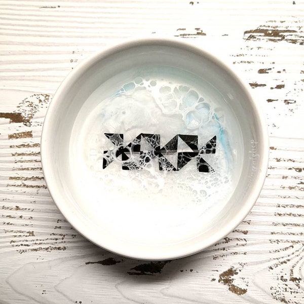 Ocean Wave Resin Polynesian Manulua Ring Dish | Jewelry | Bedside Table | Sink Ring Holder