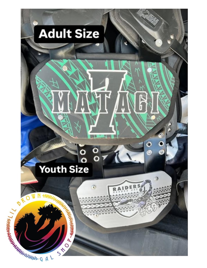 CUSTOM Football Backplate | Protection Gear | Swag | League | American Football | Flag image 4