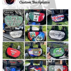 CUSTOM Football Backplate | Protection Gear | Swag | League | American Football | Flag image 6