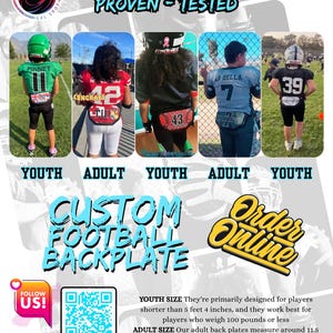 CUSTOM Football Backplate | Protection Gear | Swag | League | American Football | Flag image 7