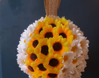 Pomander/ kissing ball/ sunflower/ daisy/ flower girl