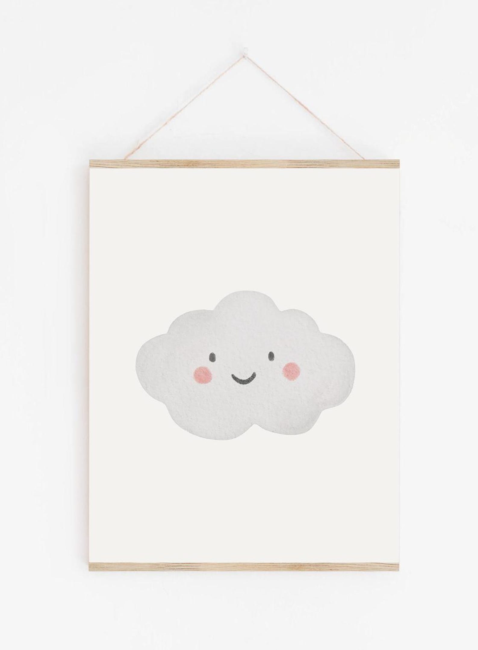 Gender Neutral Cloud Moon and Sun Set of 3 Prints, Boy Nursery Decor ...