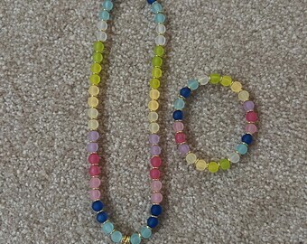 Autism Puzzle Piece Necklace, Bracelet, Rainbow