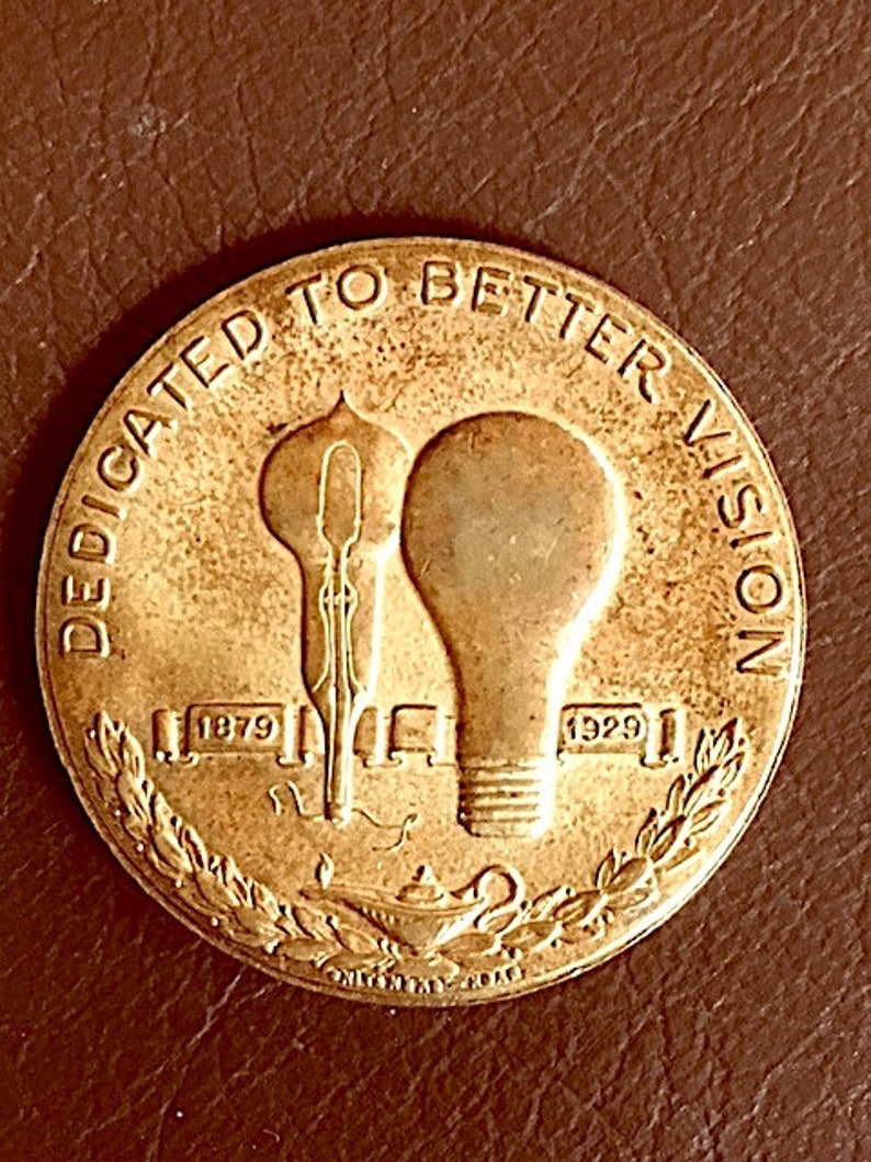 Edison Souvenir Coin Dedicated to Better Vision and Featuring Thomas A