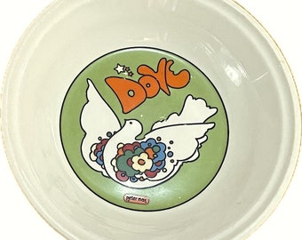 Peter Max Vintage „Dove“ Schale Porzellan Psychedelic Art, 1969