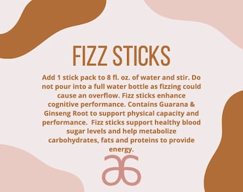 Arbonne Energy Fizz Stick Sample Card | Arbonne Fizz Sticks | Arbonne Fizz Sample Card | Fizz Stick Card | Instant Download