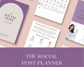 The Social Post Planner| Social Media Calendar| Content Calendar | Batch Content | Digital Download