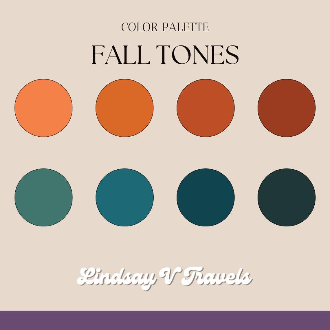 Fall Tones Color Palette: Autumn Hues, Hex Codes (digital Art) - Etsy