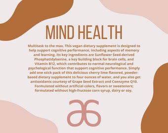 Arbonne Mind Health| 30 Days to Healthy Living | Arbonne Sample Card | Digital File | Printable | Download + Print | PDF Printable