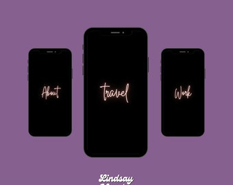 24 Neon Pink Instagram Story Highlight Covers | Instagram Story Highlight Icons | Instagram Bundle