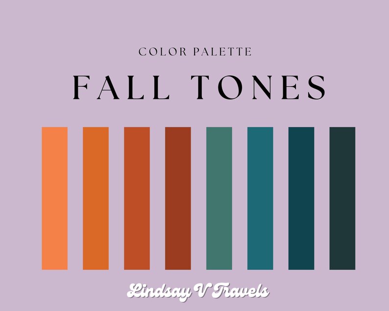 Fall Tones Color Palette: Autumn Hues, Hex Codes (digital Art) - Etsy