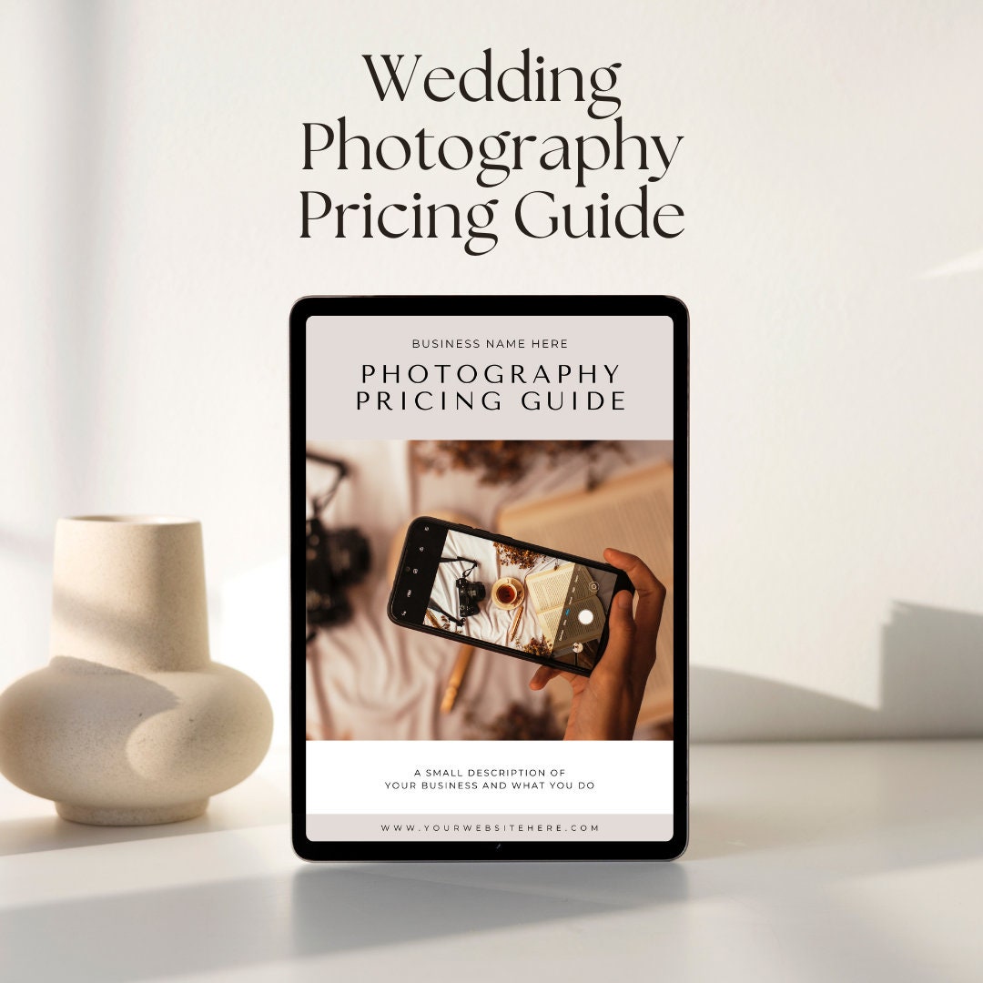 Wedding Photography Pricing Guide: Customizable Canva Template