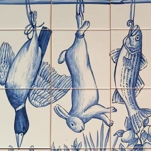 Hanging Foods Kitchen Tiles -  Hand Painted & Signed by Artist | Ref. PT2356