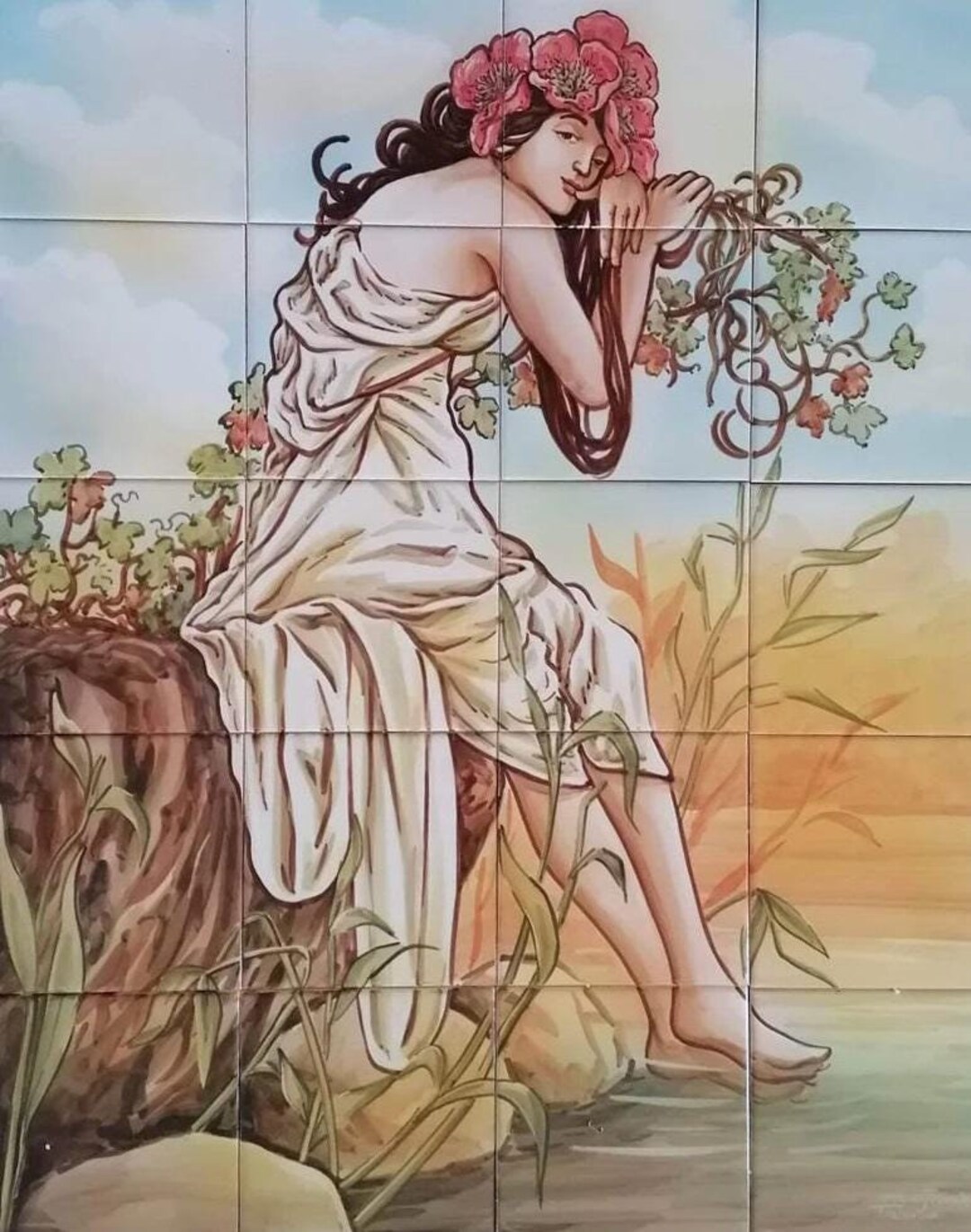 Decorative Ceramic Backsplash - Hand Painted - Indoor/outdoor Tiles ...