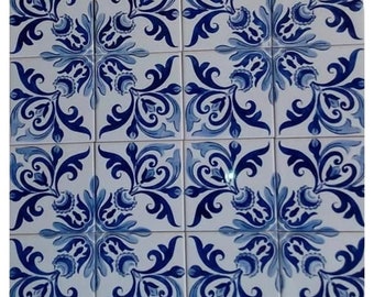 Portugese tegels Azulejos - Handbeschilderd - Tegels voor binnen en buiten | Ref. PT2454