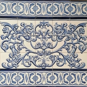 Blue and White Portuguese Indoor/Outdoor Hand Painted Tiles | Ref. PT2208