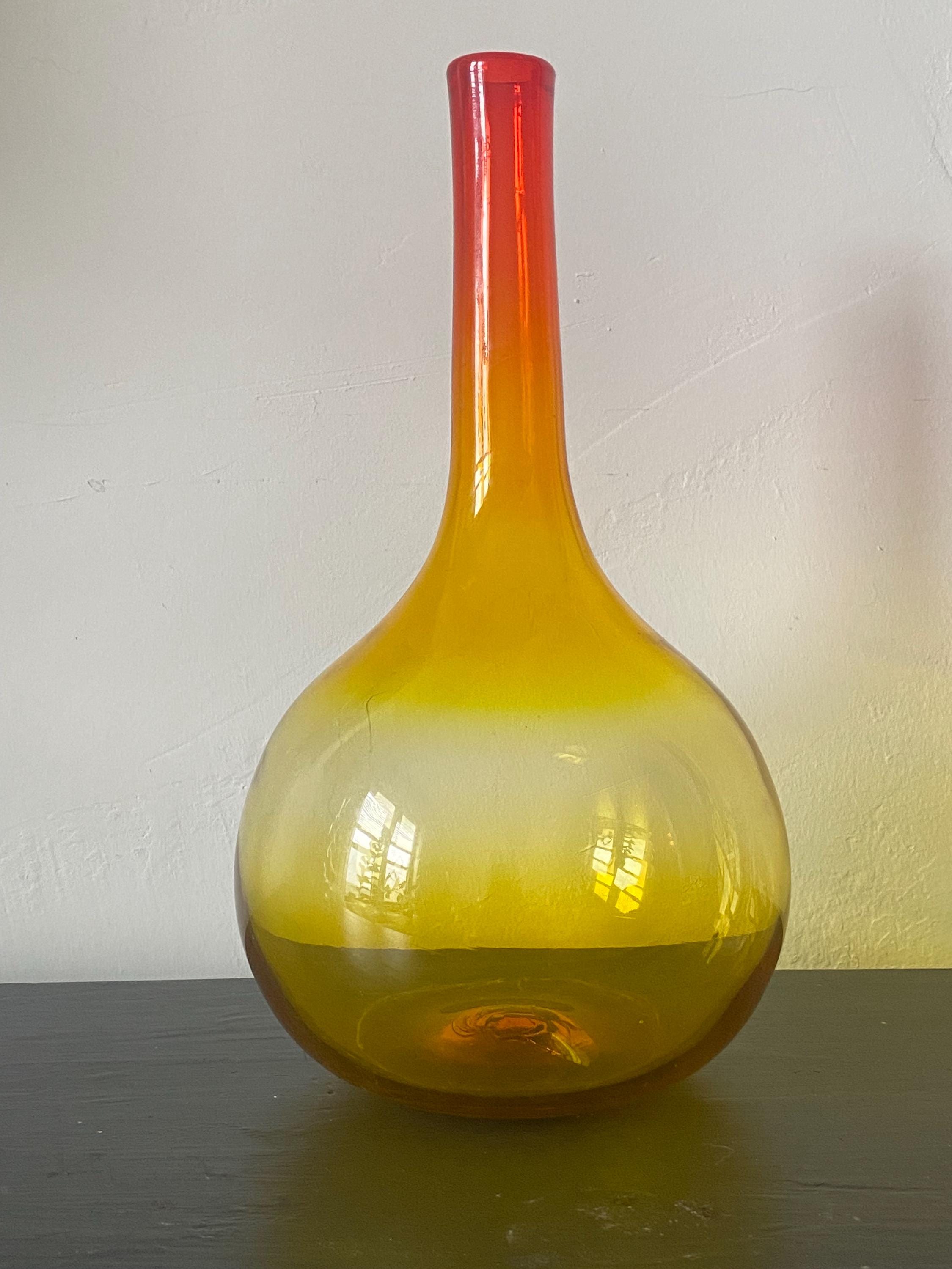 60s〜 BLENKO Glass Vase BLENKO North American Art Glass 9 3/4