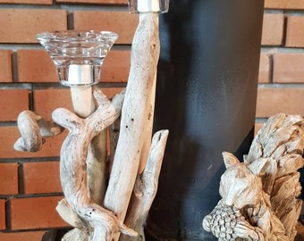 Driftwood candelabra