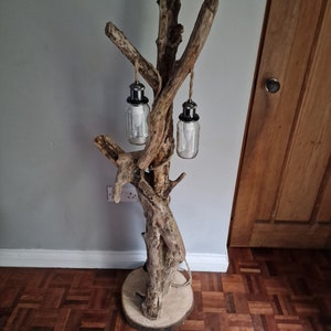 Driftwood floor lamp