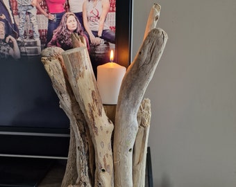 Driftwood candle holder