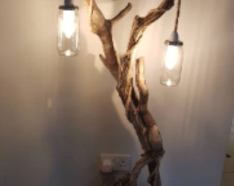 Driftwood floor lamp