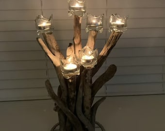 Driftwood candelabra